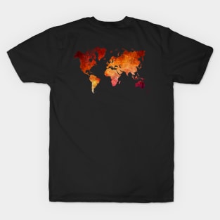 world map red T-Shirt